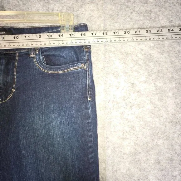 White House Black Market Women's Denim Jeans Slim Ankle Flat Front Blue Size 10R - Picture 4 of 10